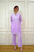 Lilac Floral Pakistani Kurta Set